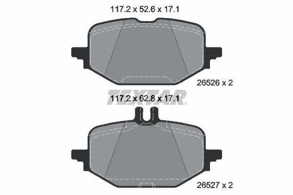 Sada brzdových platničiek kotúčovej brzdy TEXTAR 2652601