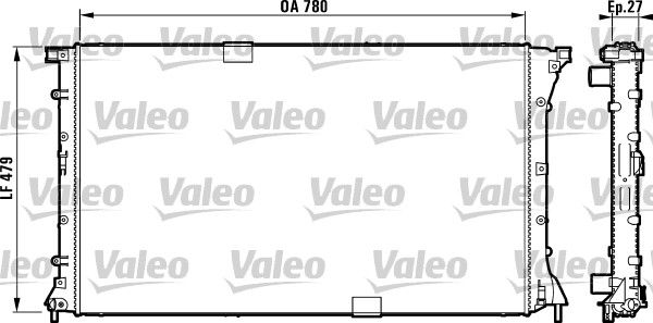 Chłodnica, układ chłodzenia silnika VALEO 732911