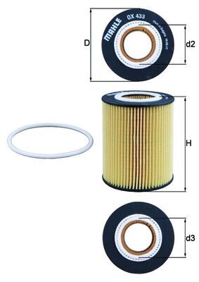 Olejový filter MAHLE OX 433D
