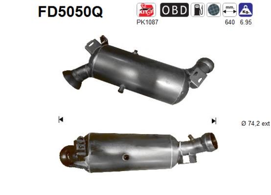 Filtr sadzy / filtr cząstek stałych, układ wydechowy AS FD5050Q
