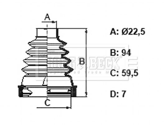 Zestaw osłon, wał napędowy BORG & BECK BCB6368