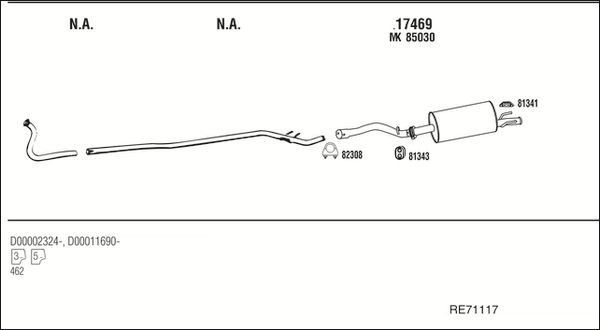 Układ wydechowy WALKER RE71117