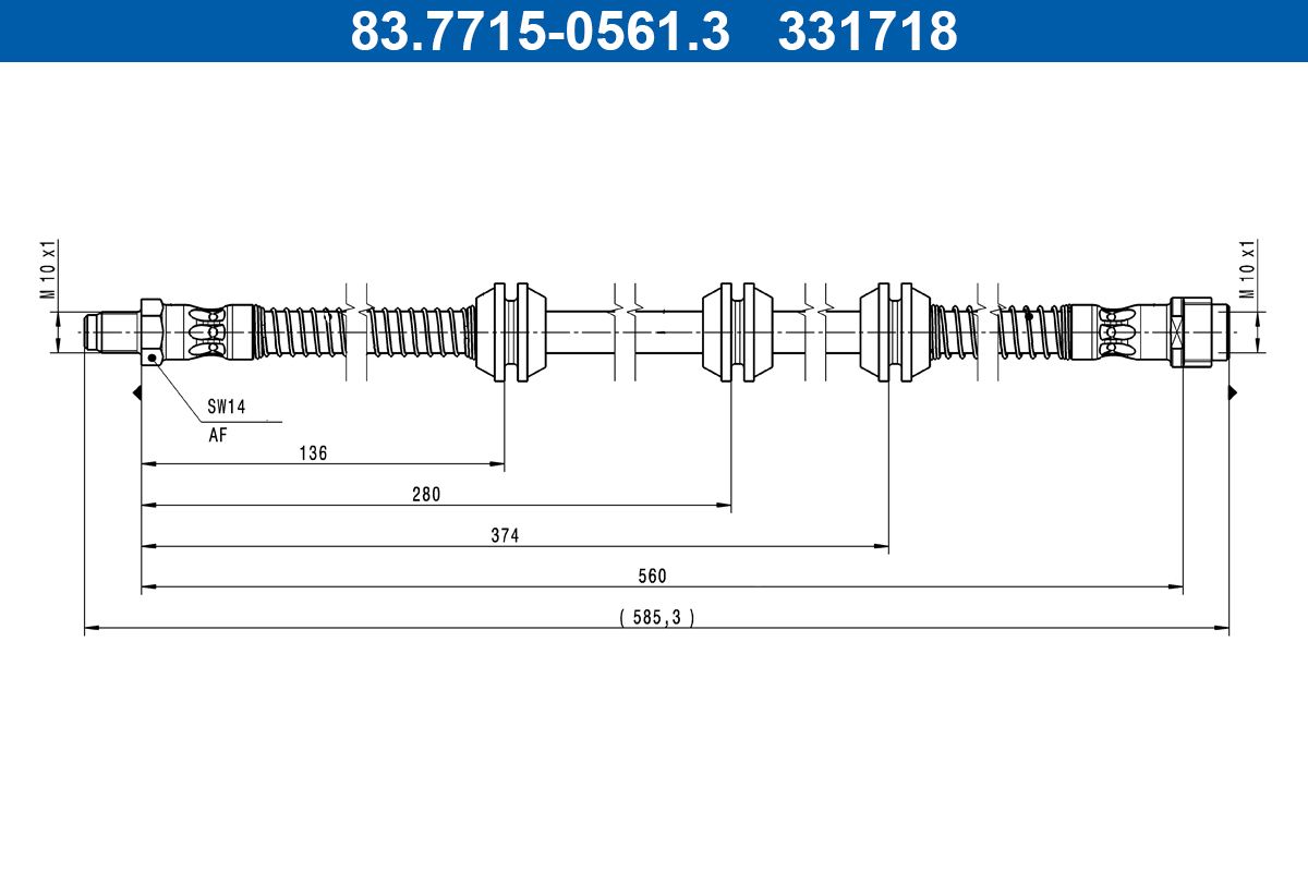 Furtun frana ATE 83.7715-0561.3