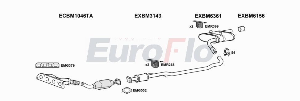 Układ wydechowy EUROFLO MIHAT161008