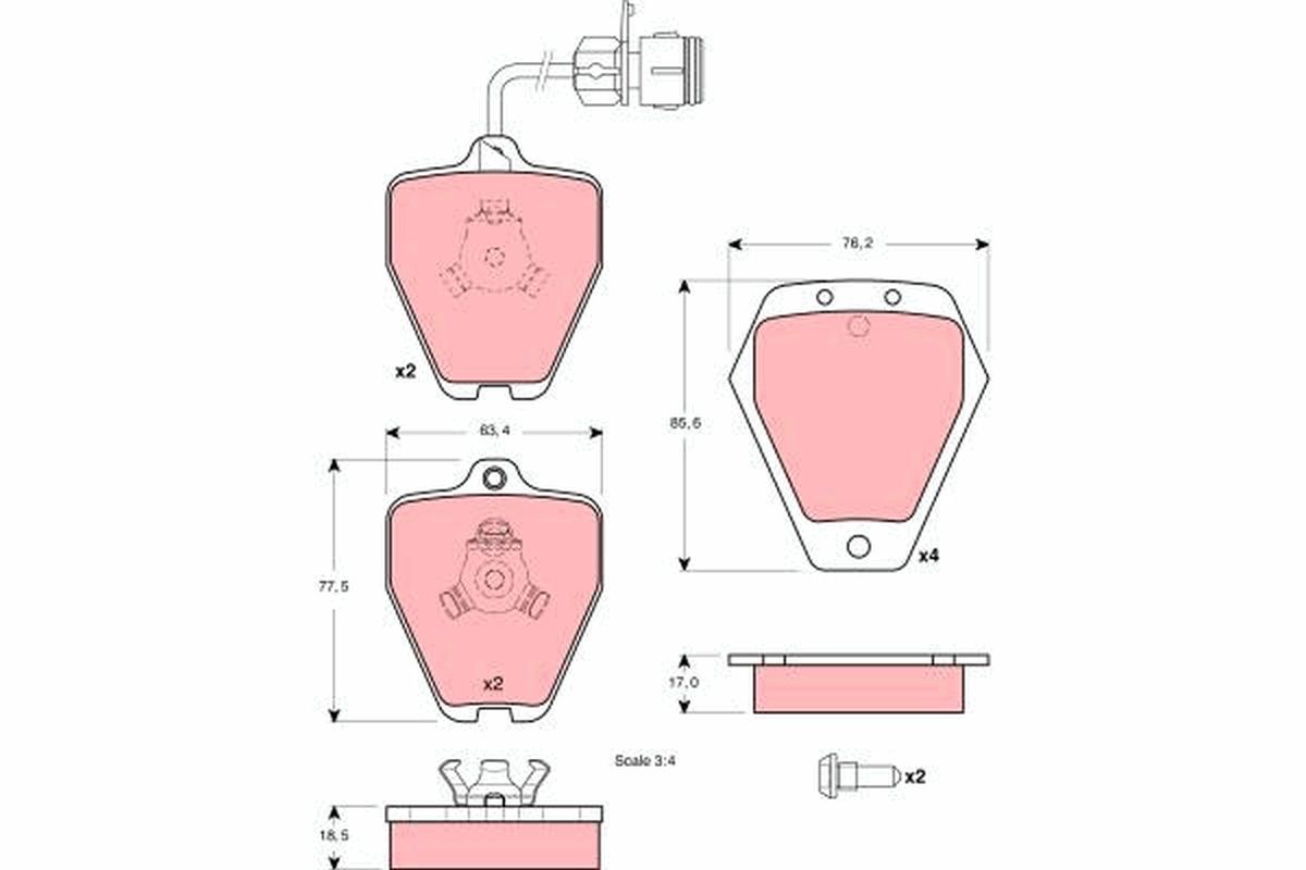 Piduriklotsi komplekt,ketaspidur