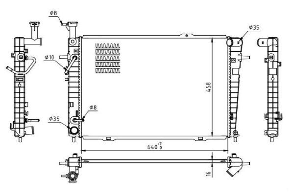 Radiator, racire motor MTR 13054571