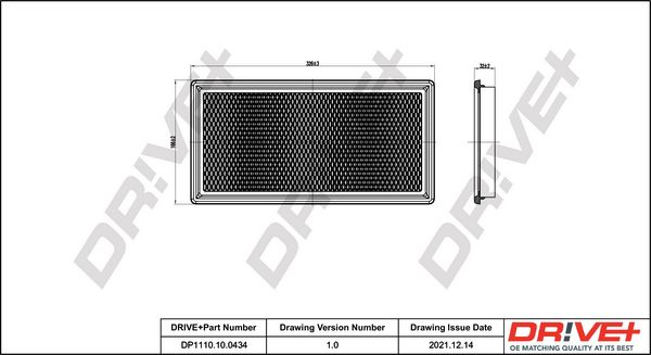 Filtr powietrza DR!VE+ DP1110.10.0434