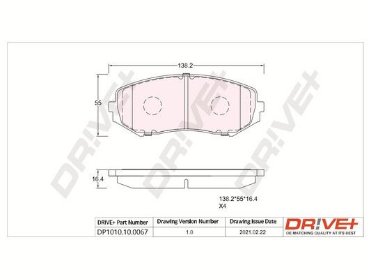 set placute frana,frana disc Dr!ve+ DP1010.10.0067