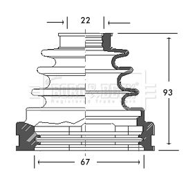 Zestaw osłon, wał napędowy BORG & BECK BCB2728