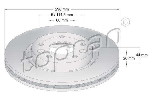 Tarcza hamulcowa TOPRAN 631 159