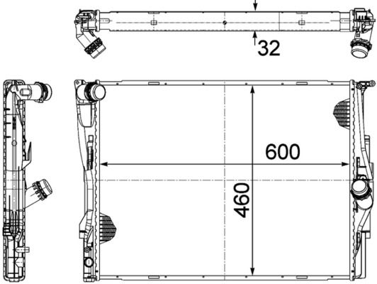 Levně Chladič, chlazení motoru MAHLE CR 1087 000P