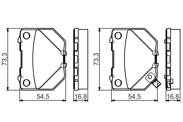 Zestaw klocków hamulcowych, hamulce tarczowe BOSCH 0 986 495 137