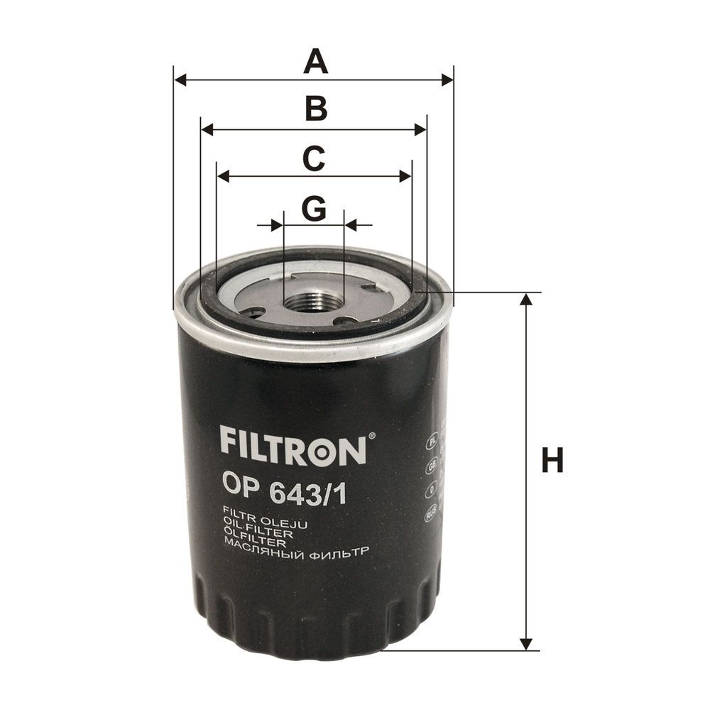 Levně Olejový filtr FILTRON OP 643/1