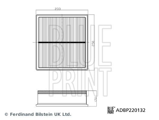 Filtr powietrza BLUE PRINT ADBP220132