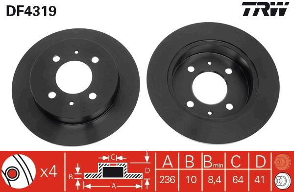 Brzdový kotouč TRW DF4319