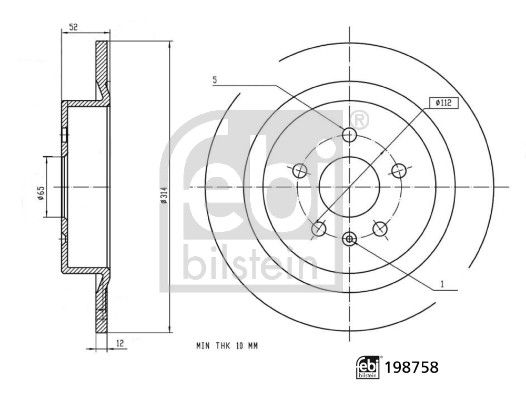 Disc frana FEBI BILSTEIN 198758