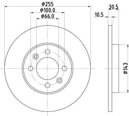 Tarcza hamulcowa MINTEX MDC1058