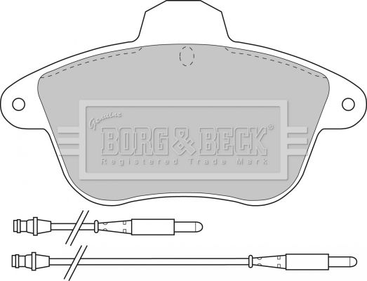 Zestaw klocków hamulcowych, hamulce tarczowe BORG & BECK BBP1159