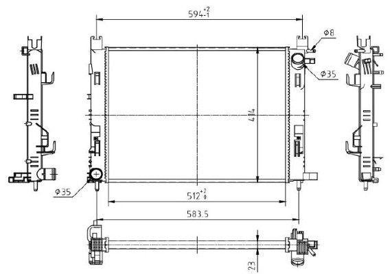Radiator, racire motor MTR 12161161