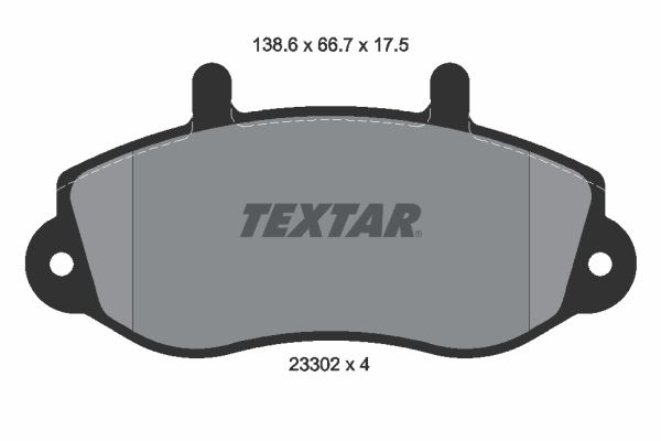 Sada brzdových platničiek kotúčovej brzdy TEXTAR 2330201
