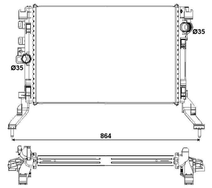 Chłodnica, układ chłodzenia silnika NRF 53027