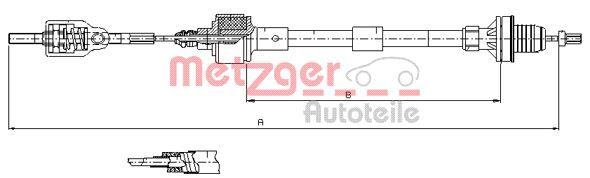 Cablu ambreiaj METZGER 11.2533