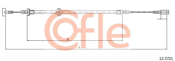 Cięgło, hamulec postojowy COFLE 12.3721