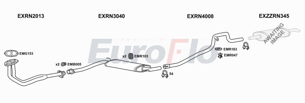 Układ wydechowy EUROFLO RNESP206004A00