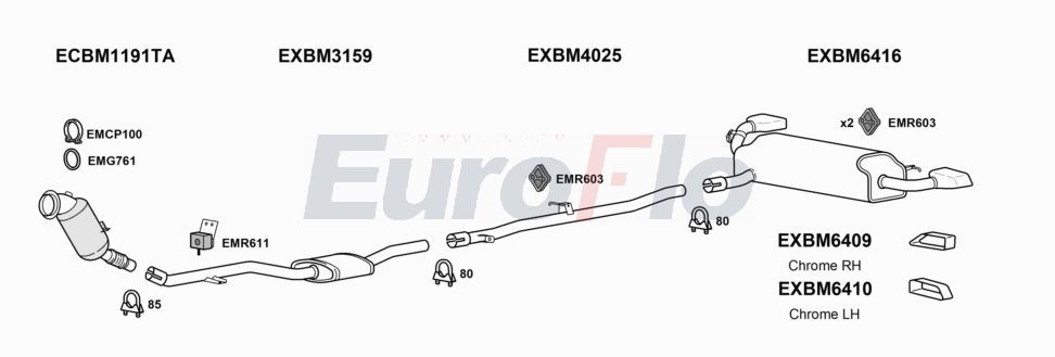 Układ wydechowy EUROFLO BM530203001C