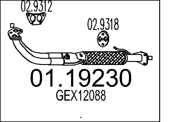 Rura wydechowa MTS 01.19230