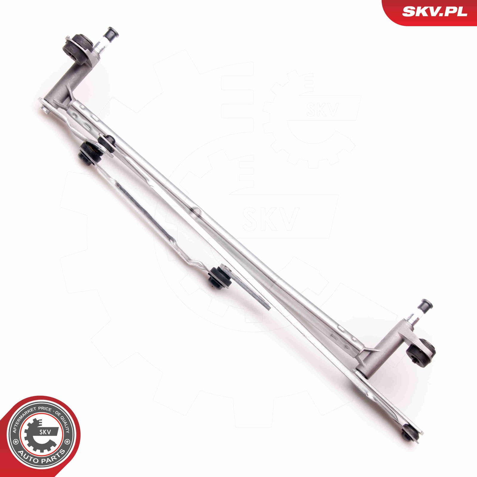 Stiklu tīrītāja sviru un stiepņu sistēma