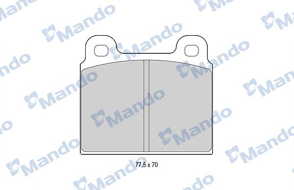 Zestaw klocków hamulcowych, hamulce tarczowe MANDO MBF015052