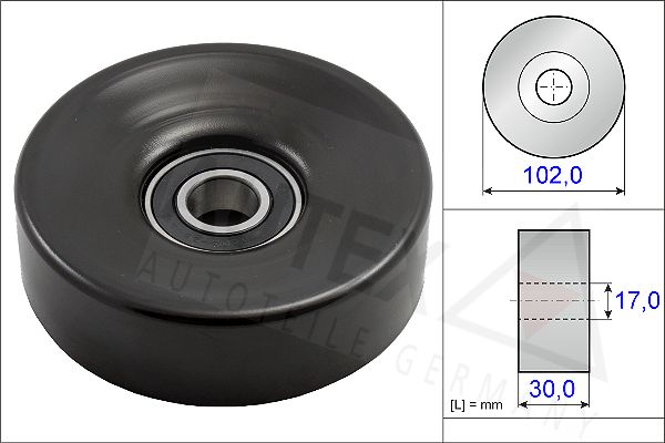 Rolka napinacza, pasek klinowy wielorowkowy AUTEX 654697