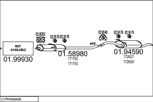 Układ wydechowy MTS CITR46889A015092