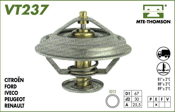 Termostat, środek chłodzący MTE-THOMSON VT237.81