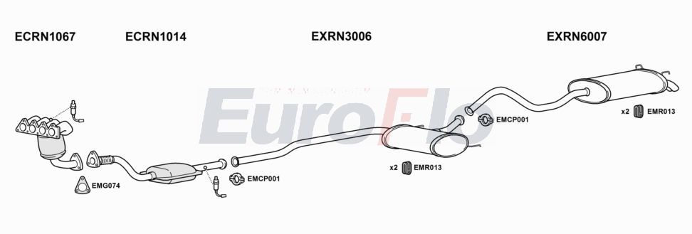 Układ wydechowy EUROFLO RNLAG163001B