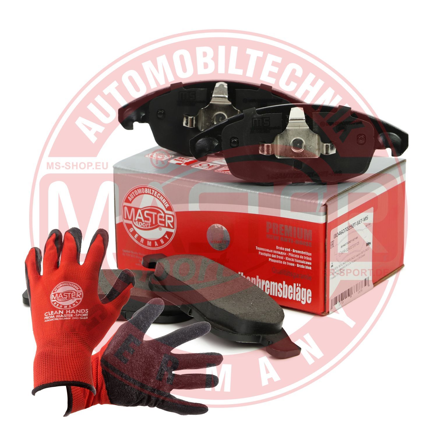 Zestaw klocków hamulcowych, hamulce tarczowe MASTER-SPORT GERMANY 13046072292T-SET-MSP