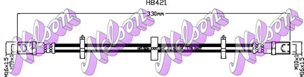 Przewód hamulcowy elastyczny KAWE H8421