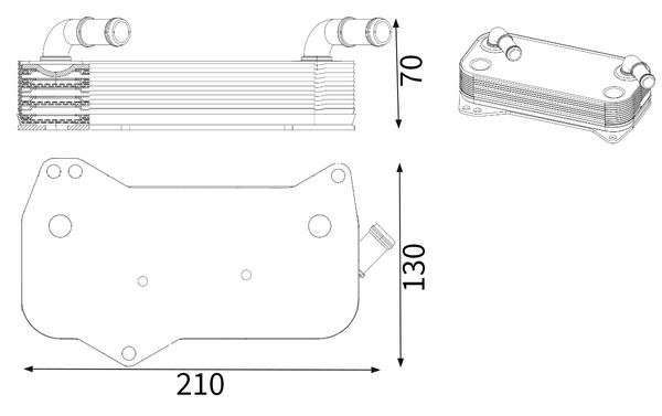 Radiator racire ulei, cutie de viteze automata MAHLE CLC 388 000S