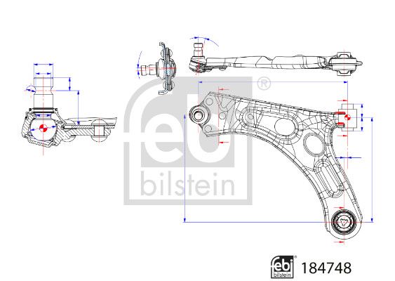 Wahacz, zawieszenie koła FEBI BILSTEIN 184748