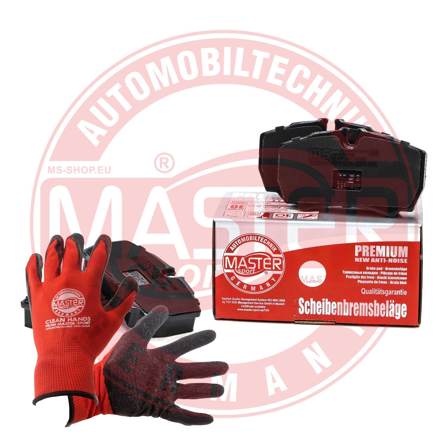 Zestaw klocków hamulcowych, hamulce tarczowe MASTER-SPORT GERMANY 13046049962N-SET-MSP