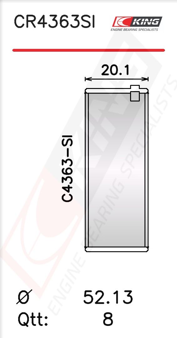 Cuzinet bielă KING CR4363SI