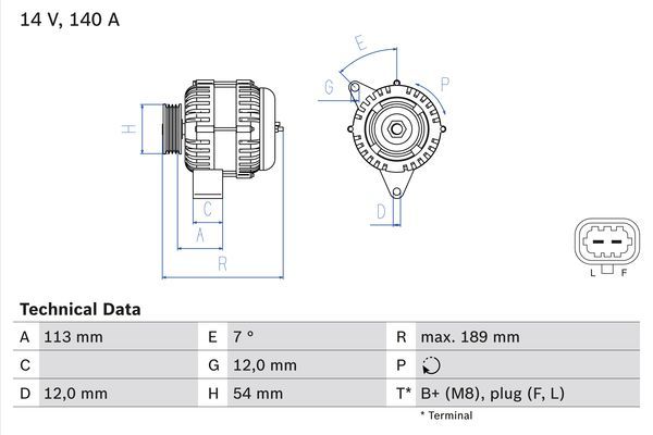Alternator BOSCH 0 986 083 820