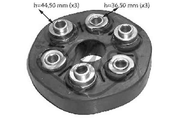 Połączenie, wał wzdłużny METALCAUCHO 04417