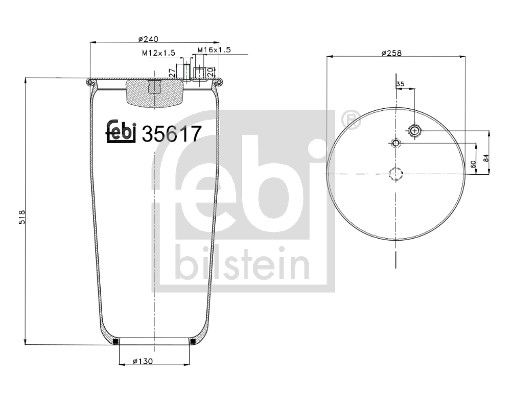 Burduf, suspensie pneumatica FEBI BILSTEIN 35617