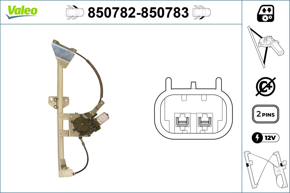 Mecanism actionare geam VALEO 850782
