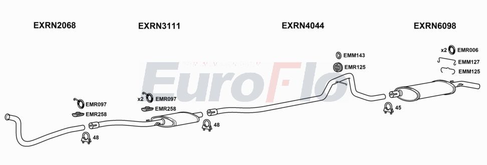 Układ wydechowy EUROFLO RN18143001A00