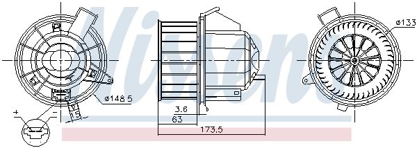 Vnútorný ventilátor NISSENS 87617