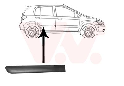 Levně Ozdobná / ochranná lišta, dveře VAN WEZEL 8252426