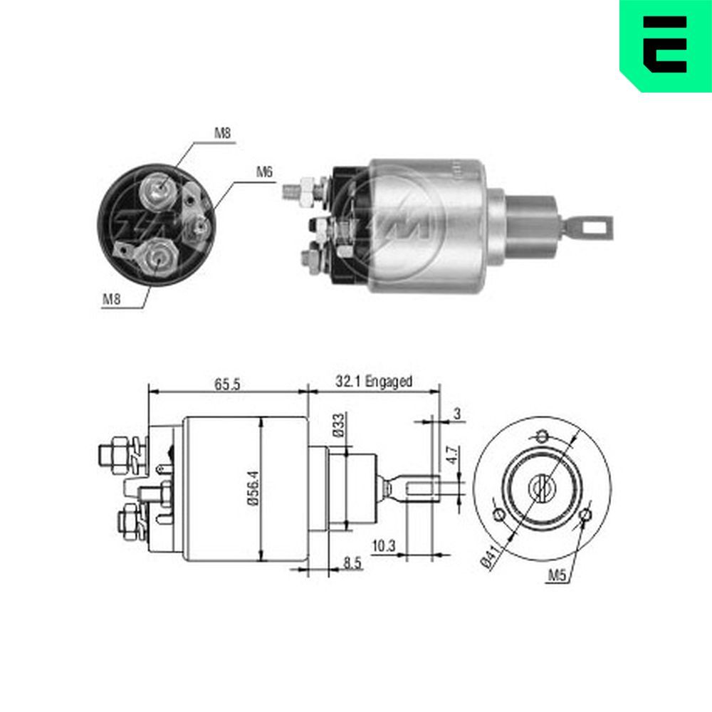 Solenoid, electromotor ERA ZM973